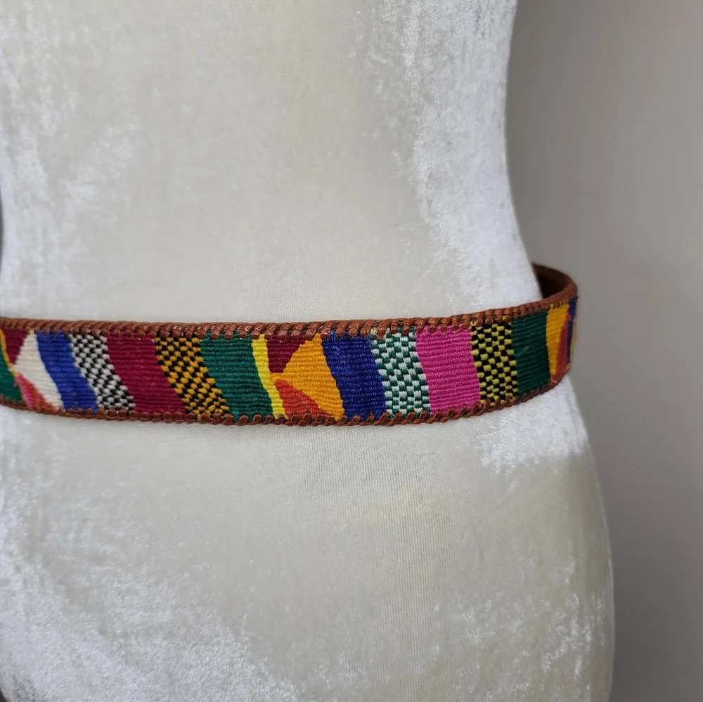 VTG 80s Guatemalan Tooled Leather Belt